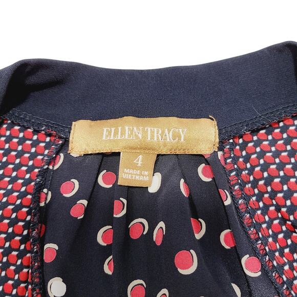 Ellen Tracy Size 4 Multi-Color Sleeveless Bow Blouse PRE-OWNED - Picture 8 of 10